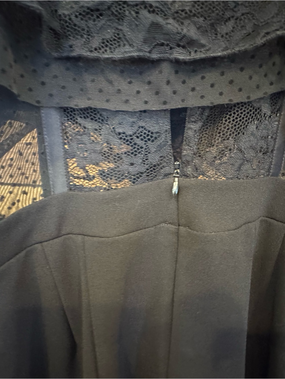 Express Black Lace Bodice Strap Jumpsuit - Picture 5 of 7